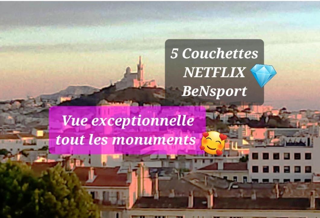 Sublime 2 Pieces Vue Incroyable Mer Et Tout Les Monuments De 马赛 外观 照片